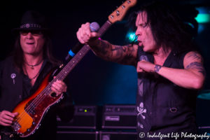 Chuck Wright and Jizzy Pearl of Quiet Riot live at Kanza Hall in Overland Park, Kansas on December 10, 2016, Kansas City concert photography.