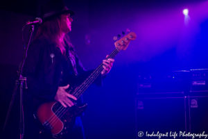 Bassist Chuck Wright of Quiet Riot live at Kanza Hall in Overland Park, Kansas on December 10, 2016, Kansas City concert photography.