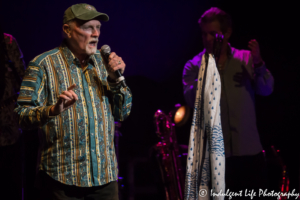 Mike Love of The Beach Boys singing at the Lied Center of Kansas in Lawrence, KS on April 19, 2017.