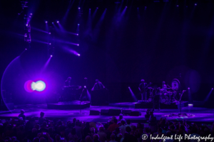 Journey taking to the stage at Starlight Theatre in Kansas City, MO on July 22, 2017.