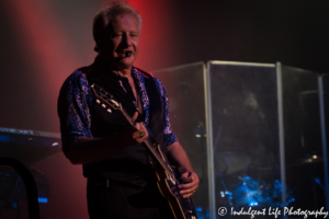 Singer and guitarist Graham Russell with drummer Aviv Cohen of Air Supply performing live at Star Pavilion inside Ameristar Casino Hotel Kansas City on July 29, 2017.