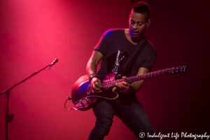 Guitarist Aaron Mclain of Air Supply live in concert at Star Pavilion inside Ameristar Casino Hotel in Kansas City, MO on July 29, 2017.