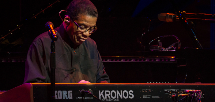 Legendary jazz musician Herbie Hancock at Muriel Kauffman Theatre inside of Kauffman Center for the Performing Arts on August 12, 2017.