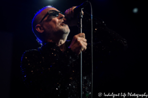 Men Without Hats lead singer Ivan Doroschuk performing live on the Retro Futura 2017 tour in St. Charles, MO on August 19, 2017.