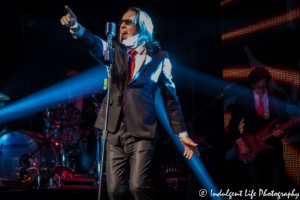 Todd Rundgren with bass player Kasim Sulton and drummer Prairie Prince at VooDoo Lounge inside of Harrah's North Kansas City Hotel & Casino on December 15, 2017.