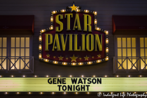 Star Pavilion marque at Ameristar Casino Hotel Kansas City featuring real country music legend Gene Watson on February 24, 2018.