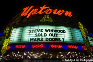 Sold out concert with Steve Winwood on his "Greatest Hits Live" tour at Uptown Theater in Kansas City, MO on March 2, 2018.