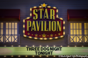 Star Pavilion marquee at Ameristar Casino Hotel Kansas City featuring rock band Three Dog Night on March 9, 2018.