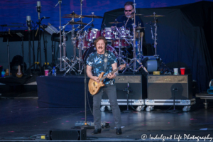 The Doobie Brothers frontman Tom Johnston performing live with drummer Ed Toth at Starlight Theatre in Kansas City, MO on June 18, 2018.