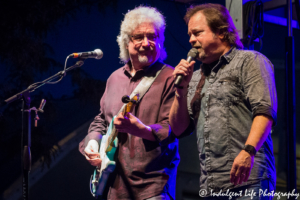 Restless Heart frontman Larry Stewart and guitarist Greg Jennings live at Festival on the Trails in Gardner, KS on June 9, 2018.