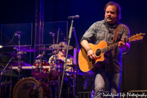 Frontman Larry Stewart and drummer John Dittrich of Restless Heart performing live at Festival on the Trails in Gardner, KS on June 9, 2018.