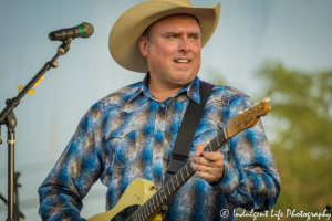 Ricochet lead singer Heath Wright live in concert at Festival on the Trails in Gardner, KS on June 9, 2018.