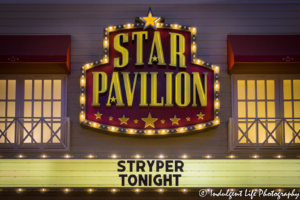 Star Pavilion marquee at Ameristar Casino in Kansas City, MO featuring Christian metal band Stryper live in concert on May 25, 2018.