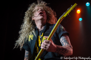 Bass player Perry Richardson of Christian metal band Stryper live at Ameristar Casino Hotel Kansas City, MO on May 25, 2018.