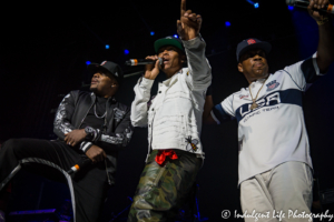 Ricky Bell, Ronnie DeVoe and Michael Bivins of BBD in concert at Sprint Center in downtown Kansas City, MO on July 5, 2018.