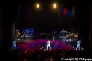 Boyz II Men giving out roses at the Susan G. Komen Greater Kansas City event Rock the Ribbon III at Arvest Bank Theatre at The Midland on June 21, 2018.