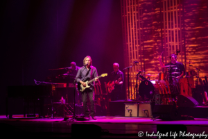 Jackson Browne with keyboardist Jeff Young and bass guitarist Bob Glaub and drummer Mauricio Lewak live at Music Hall in Kansas City, MO on June 24, 2018.