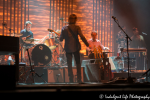 Jackson Browne live in concert at Kansas City Music Hall with drummer Mauricio Lewak, steel guitarist Greg Leisz and vocalists Alethea Mills and Chavonne Stewart on June 24, 2018.