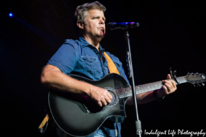 Frontman Richie McDonald of Lonestar performing live on the acoustic guitar at Star Pavilion inside of Ameristar Casino Hotel Kansas City on June 28, 2018.