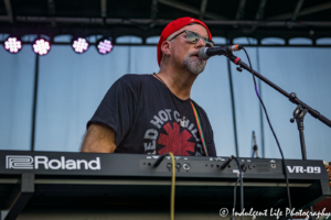 Keyboardist Scotty Wenzel of Ras Neville & The Kingstonians performing at the Live on Mass event in Lawrence, KS on June 29, 2018.