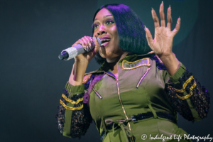 Tamara "Taj" Johnson of SWV live in concert at Sprint Center in downtown Kansas City, MO on July 5, 2018.