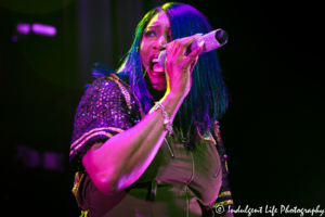 Sisters With Voices member Cheryl "Coko" Gamble performing live at Sprint Center in downtown Kansas City, MO on July 5, 2018.