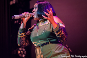 SWV member Tamara "Taj" Johnson live in concert at Sprint Center in Kansas City, MO on July 5, 2018.