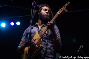 The Wailers frontman and guitarist Josh Barrett in concert at Live on Mass in downtown Lawrence, KS on June 29, 2018.