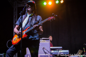 The Wailers guitarist Junior Marvin performing at Live on Mass in Lawrence, KS on June 29, 2018.