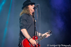 Foreigner guitarist Tom Gimbel performing live at Starlight Theatre in Kansas City, MO on July 17, 2018.