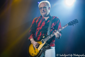 Foreigner founding member, singer-songwriter and musician Mick Jones live in concert at Starlight Theatre in Kansas City, MO on July 17, 2018.