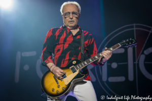 Founder and guitarist Mick Jones of Foreigner live in concert at Starlight Theatre in Kansas City, MO on July 17, 2018.