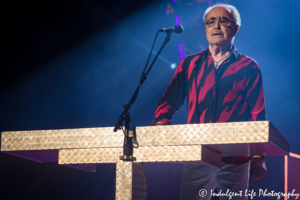 Foreigner foundering member and keyboardist Mick Jones live in concert at Starlight Theatre in Kansas City, MO on July 17, 2018.