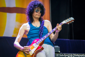 Jason Bonham's Led Zeppelin Experience guitarist Jimmy Sakurai performing live at Starlight Theatre in Kansas City, MO on July 17, 2018.