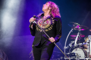 Whitesnake frontman David Coverdale live in concert at Starlight Theatre in Kansas City, MO on July 17, 2018.