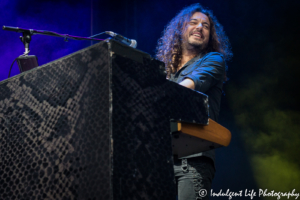 Whitesnake keyboard player Michele Luppi performing live at Starlight Theatre in Kansas City, MO on July 17, 2018.