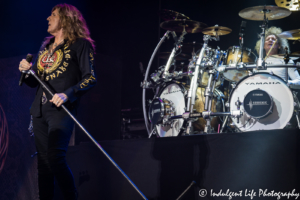 David Coverdale performing live with drummer Tommy Aldridge at Starlight Theatre in Kansas City, MO on July 17, 2018.