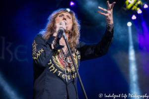 Whitesnake frontman David Coverdale performing live at Starlight Theatre in Kansas City, MO on July 17, 2018.