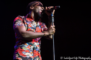 Tower of Power lead singer Marcus Scott performing live at Star Pavilion inside of Ameristar Casino in Kansas City, MO on August 25, 2018.