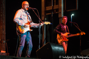 Exile member J.P. Pennington and Sonny LeMaire live in concert together at Johnson County Old Settlers in Olathe, KS on September 8, 2018.