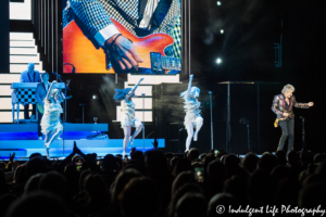 Rod Stewart dancing the night away at Sprint Center in downtown Kansas City, MO on October 16, 2018.