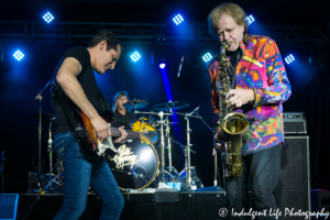 Eddie playing the saxophone live with guitarist John Cafferty and drummer John Snider at Prairie Band Casino in Mayetta, KS on December 13, 2018.