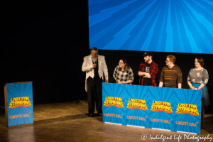 Last Fan Standing contestant introductions for Round 2 at Liberty Hall in Lawrence, KS on November 15, 2018.