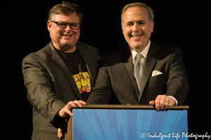 creator Steve Sellery with producer Robby Roberts of Last Fan Standing at Liberty Hall in Lawrence, KS on November 15, 2018.