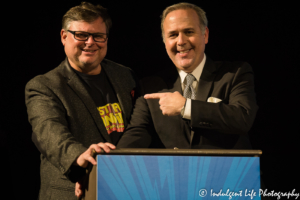 Last Fan Standing creator Steve Sellery together with his producer Robby Robertts at Liberty Hall in Lawrence, KS on November 15, 2018.