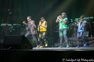 Charlie Wilson dancing live with his band at Municipal Auditorium in Kansas City, MO on February 14, 2019.