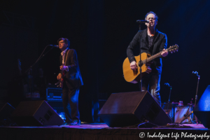 Gin Blossoms band members Robin Wilson and Jesse Valenzuela performing together at Star Pavilion inside of Ameristar Casino's Star Pavilion in Kansas City, MO on January 25, 2018.