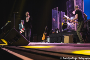 Gin Blossoms band member Bill Leen, Robin Wilson and Jesse Valenzuela performing live together at Star Pavilion inside of Ameristar Casino Hotel Kansas City featuring the Gin Blossoms on January 25, 2018.