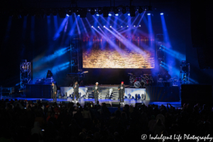 New Edition members Mike Bivins, Bobby Brown, Ricky Bell and Ronnie DeVoe together as RBRM at Starlight Theatre in Kansas City, MO on May 9, 2019.