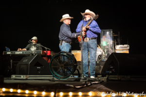 Legend of country music Charlie Daniels strapping on his guitar at the Kansas City area's SEC Arena in Independence, MO on May 25, 2019.